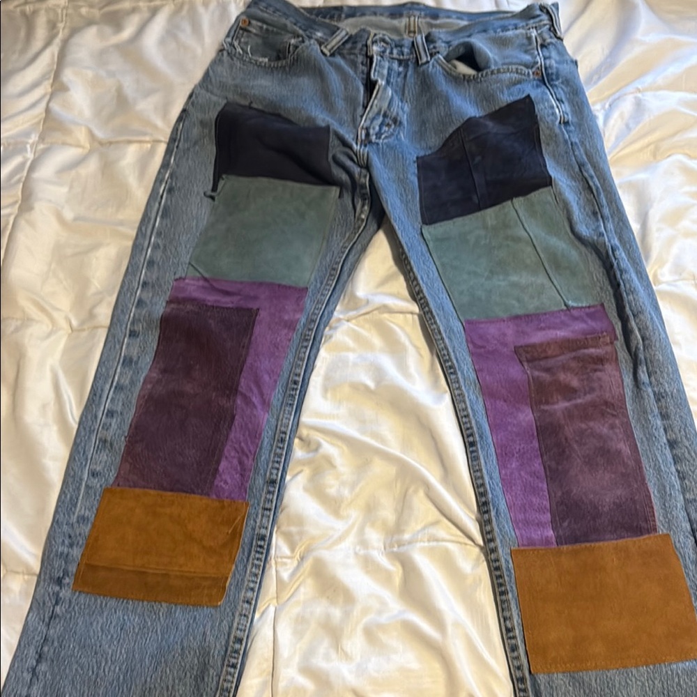 Levi's Multicolor Patchwork Boot Cut Jeans